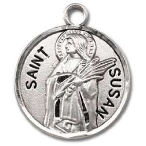 St. Susan   Sterling Silver Medal (18 Chain)