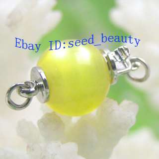 Cat Eye Bead & Pearl Clasp Jewelry Part  