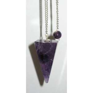  Amethyst Pendulum   6 Sided with Pouch