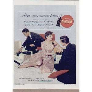   the best  Serve Coca Cola.  1955 COKE / Coca Cola Ad, A4770A