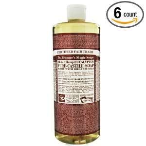 Magic Pure Castile Soap Organic Eucalyptus, 8 OZ (236 ml) (6 Pack 