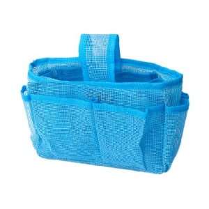  Fashionable Mesh Storage Bag Multiple Pockets Blue Beauty