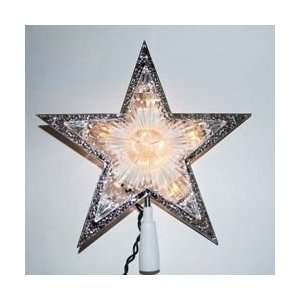   Silver Star Clear Christmas Tree Topper   Clear Lights by Gordon Home