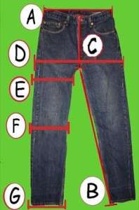 How We Measure Clothing items in The Recycled Jeans Shop  