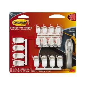  Command 17379 Cord Clips, White, 6 Pack