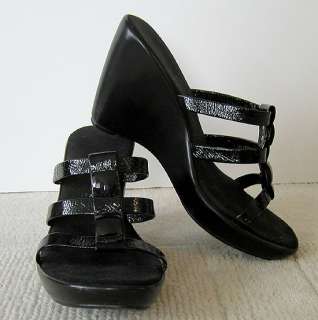 ITALIAN SHOEMAKERS Leather Wedge Heel SANDALS ~ 7.5 * 8  