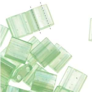  Miyuki Tila 2 Hole Square Beads 5mm Sea Foam Green Luster 
