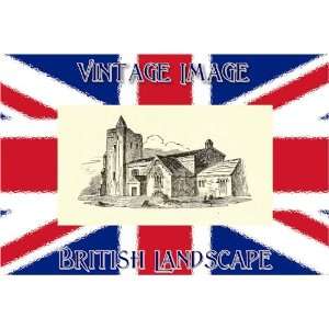   12, 7cm x 4.5cm Gift Tags British Landscape Oakley Church Home