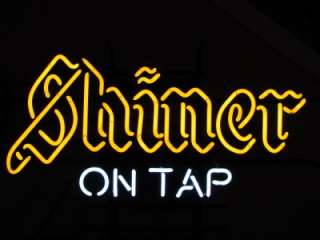 Shiner Bock Beer Logo ON TAP Neon Light Promotional Bar Sign NEW USA 