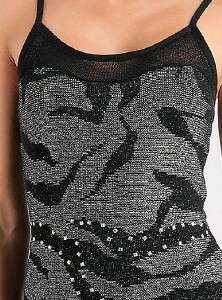 NEW GUESS SHIMMER STAR DRESS STUDDED SWEATER TUNIC S  