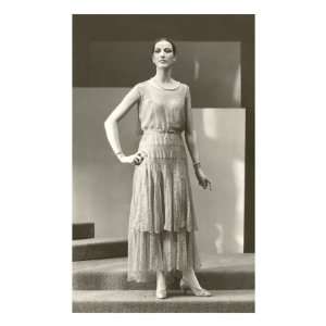  Twenties Mannequin in Long Lace Dress Premium Poster Print 