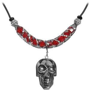 Siam Red Crystal Hemalyke Skull Necklace MADE WITH SWAROVSKI ELEMENTS