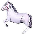 White Horse 42 Mylar Balloon Pony Farm Polo Western Rodeo Birthday 