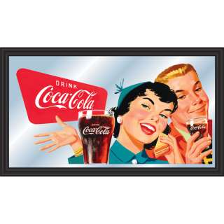 Coca Cola 1950s Vintage Mirror Couple Enjoy Coke 844296056675  