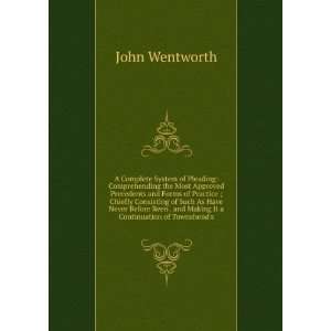   It a Continuation of Townshends John Wentworth  Books