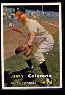 1957 TOPPS #192 JERRY COLEMAN YANKEES EX+ 25209  