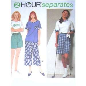  Simplicity Sewing Pattern 7106 Misses 2 Hour Top, Pants and Shorts 
