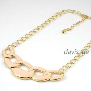 styles golden loop pendant Collarbone bold chain Necklace girls lady 
