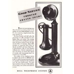   Telephone Good service through trying years. Bell Telephone Books