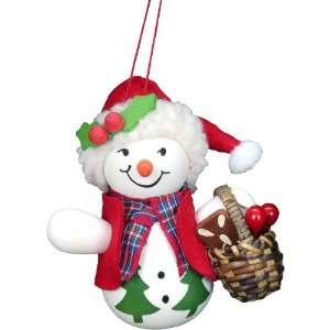  Ulbricht Santa Snowman with Basket Ornament