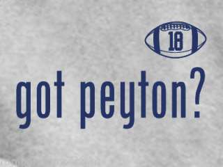 GOT PEYTON? manning HOODED SWEAT shirt ATH GREY COLTS t  