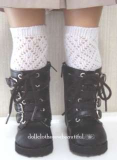 DOLL CLOTHES fits American Girl Black COMBAT Boots  