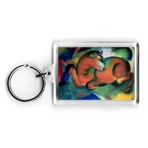The Red Bull, 1912 (oil on canvas) by Franz Marc   Acrylic Keyring 