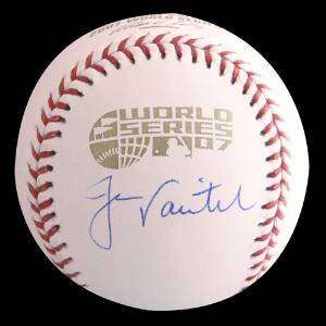  Signed Jason Varitek Baseball   Official World Series 