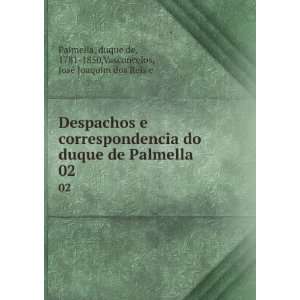   de, 1781 1850,Vasconcelos, JosÃ© Joaquim dos Reis e Palmella Books