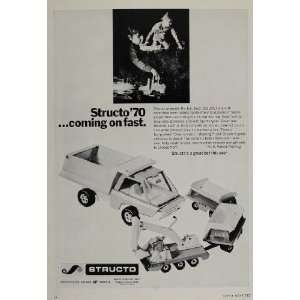  1970 Ad Structo Model Trucks Construction Vehicles Toy 