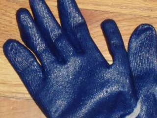 SG/HR 300prs Blue Latex Dipped Gray String Knit Gloves  