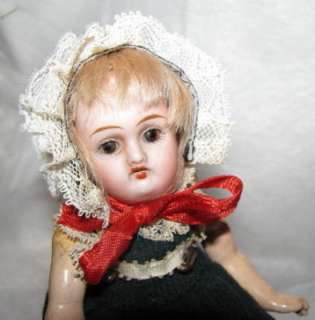 Antique German Bisque Head Compo. Body Doll. #192 K&R. 6 1/2 t. Nice 