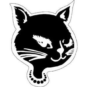  Black Cool Cats Head Magnet, Dimensions 4 3/8 X 6 