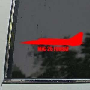  MiG 25 FOXBAT Red Decal Military Soldier Window Red 