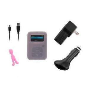   Car Charger, Straight USB Data cable and Pink Human Shape Smart Wrap