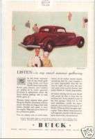 1934 VINTAGE BUICK COUPE SERIES 40 OLD ORIGINAL AD  
