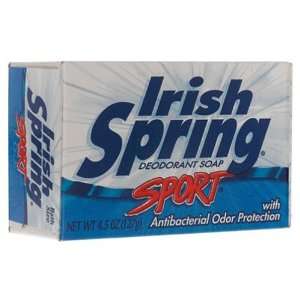    Irish Spring Deodorant Bath Bar, Sport, 4.5 Ounces (12 Bar) Beauty