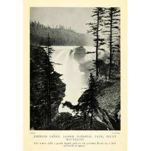 1927 Print Johnson Canon Jasper National Park Rocky Mountains Canada 