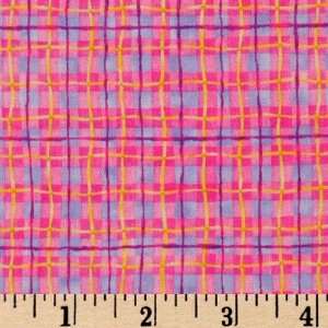 44 Wide Princess Boutique Plaid Pink/Periwinkle Fabric By The Yard