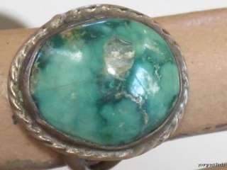 OLD 1930 NAVAJO STERLING SILVER & AMERICAN TURQUOISE RING  