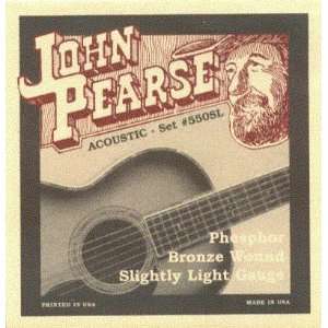 John Pearse Acoustic Six String Guitar Phosphor Bronze Slightly Light 
