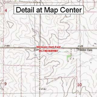  USGS Topographic Quadrangle Map   Weisser Dam East, North 