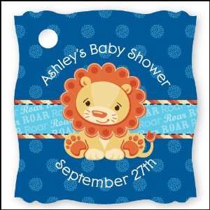  Lion Boy   20 Personalized Baby Shower Die Cut Card Stock 