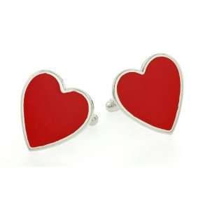 JJ Weston for your beloved. Heart shaped cufflinks with presentation 