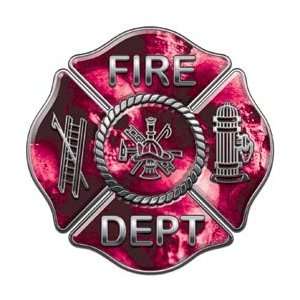  Firefighter Fire Department Decal Pink Skulls 6 