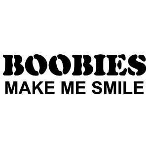  BOOBIES MAKE ME SMILE   Vinyl Decal Sticker 8 HOT PINK 