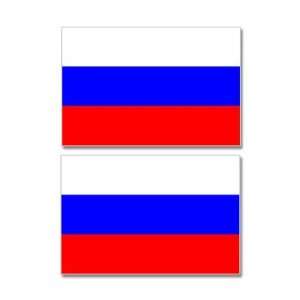  Russia Russian Country Flag   Sheet of 2   Window Bumper 