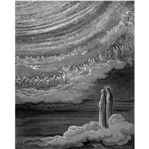   inch (7.5cm x 5cm) Keyring Gustave Dore Dante Crystalline Heaven