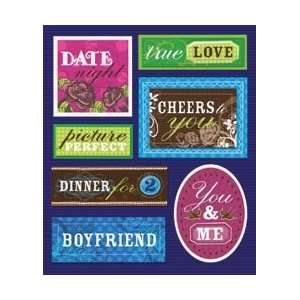  K&Company Sticker Medley Boyfriend; 6 Items/Order Arts 