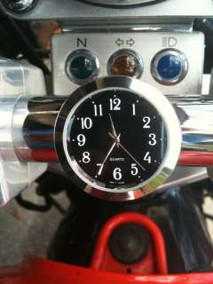 Black Motorcycle Handlebar Clock made by Clocks4bikes  
